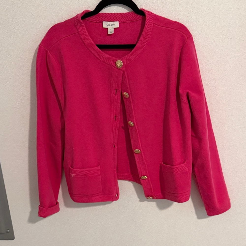 Coogi Women's Pink Cardigan Sweater